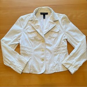 INC Women’s Off White Corduroy Blazer EUC SZ M